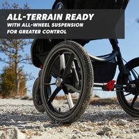 Коляска прогулочная «книга» Baby Jogger Summit X3 (midnight black) - Превью изображения №2 — Интернет-магазин ПроЗаказ