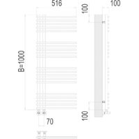 Полотенцесушитель TERMINUS Астра П20 70x1000 (хром) - Превью изображения №3 — Интернет-магазин ПроЗаказ