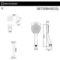 Душевой гарнитур  Whitecross SET50BASICGL (золото) - Превью изображения №2 — Интернет-магазин ПроЗаказ