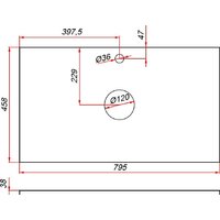  ЗОВ Тумба под умывальник Дион 80 D80LWP0M9003MKV5-HPL38T (туя/белый матовый) - Превью изображения №5 — Интернет-магазин ПроЗаказ
