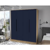 Шкаф распашной Интерлиния Концепт Тренд КТ-Ш4 (дуб золотой/индиго) - Превью изображения №5 — Интернет-магазин ПроЗаказ