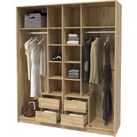 Шкаф распашной Интерлиния Концепт Тренд КТ-Ш4 (дуб золотой/индиго) - Превью изображения №3 — Интернет-магазин ПроЗаказ