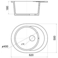 Кухонная мойка Wisent 620-25WR (с сифоном GER013) - Превью изображения №7 — Интернет-магазин ПроЗаказ