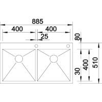 Кухонная мойка Blanco Zerox 400/400-IF/A 521648 - Превью изображения №2 — Интернет-магазин ПроЗаказ
