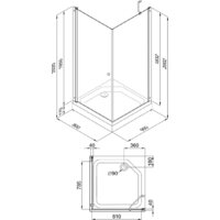 Душевой уголок Triton Форта-Хром 90x90 (с поддоном) - Превью изображения №11 — Интернет-магазин ПроЗаказ