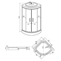 Душевая кабина Erlit ER3509P-C3-RUS 90x90 - Превью изображения №2 — Интернет-магазин ПроЗаказ