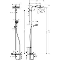 Душевая система  Hansgrohe Crometta E 240 1jet Showerpipe [27298000] - Превью изображения №2 — Интернет-магазин ПроЗаказ