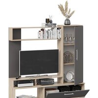 Стенка Трия Сиена (дуб сонома/графит серый) - Превью изображения №2 — Интернет-магазин ПроЗаказ