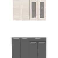 Интерлиния Мила 12 без столешницы (вудлайн кремовый/антрацит)