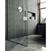 Душевая стенка MaybahGlass 195x89 MGD-689-5у (прозрачное стекло/хром матовый) - Превью изображения №3 — Интернет-магазин ПроЗаказ