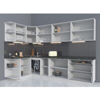 Готовая кухня Интерлиния Мила Матте 1.5x3.0 А левая (белый/луна/опал светлый) - Превью изображения №3 — Интернет-магазин ПроЗаказ