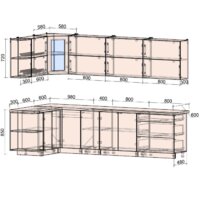Готовая кухня Интерлиния Мила Матте 1.5x3.0 А левая (белый/луна/опал светлый) - Превью изображения №5 — Интернет-магазин ПроЗаказ