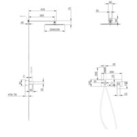 Душевая система  Abber Daheim AF8218G (золотой матовый) - Превью изображения №3 — Интернет-магазин ПроЗаказ