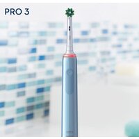 Электрическая зубная щетка Oral-B Pro 3 3000 Cross Action D505.513.3 (голубой) - Превью изображения №4 — Интернет-магазин ПроЗаказ