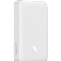 Внешний аккумулятор Baseus Magnetic Mini Air Wireless Fast Charge Power Bank 20W 10000mAh (белый) - Превью изображения №4 — Интернет-магазин ПроЗаказ