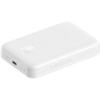 Внешний аккумулятор Baseus Magnetic Mini Air Wireless Fast Charge Power Bank 20W 10000mAh (белый) - Превью изображения №7 — Интернет-магазин ПроЗаказ