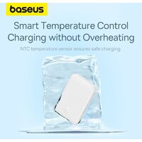 Внешний аккумулятор Baseus Magnetic Mini Air Wireless Fast Charge Power Bank 20W 10000mAh (белый) - Превью изображения №18 — Интернет-магазин ПроЗаказ