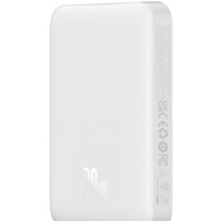 Внешний аккумулятор Baseus Magnetic Mini Air Wireless Fast Charge Power Bank 20W 10000mAh (белый) - Превью изображения №3 — Интернет-магазин ПроЗаказ