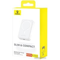 Внешний аккумулятор Baseus Magnetic Mini Air Wireless Fast Charge Power Bank 20W 10000mAh (белый) - Превью изображения №19 — Интернет-магазин ПроЗаказ