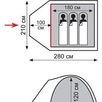 Кемпинговая палатка Totem Indi 3 V2 - Превью изображения №2 — Интернет-магазин ПроЗаказ