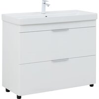  Aquanet Тумба под умывальник Ирис New 100 339257 (белый глянцевый) - Превью изображения №2 — Интернет-магазин ПроЗаказ