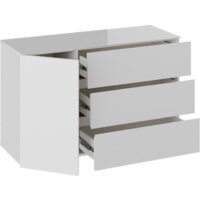 Комод Трия Glance тип 2 (белый/стекло белый глянец) - Превью изображения №3 — Интернет-магазин ПроЗаказ