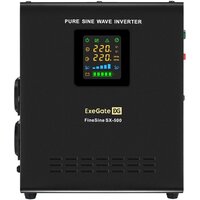 Источник бесперебойного питания ExeGate FineSine SX-500.LCD.AVR.2SH EX295995RUS - Превью изображения №2 — Интернет-магазин ПроЗаказ