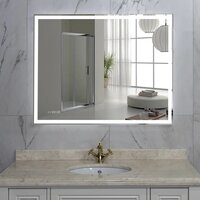  Пекам Зеркало Greta 100x60 greta-100x60spcl (с подогревом, подсветкой, сенсором на прикосновение и часами) - Превью изображения №2 — Интернет-магазин ПроЗаказ