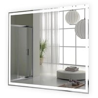 Пекам Зеркало Greta 100x60 greta-100x60spcl (с подогревом, подсветкой, сенсором на прикосновение и часами)