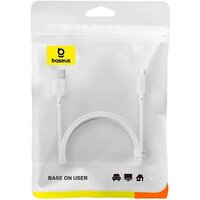 Кабель Baseus Silky Fast Charging Data Cable USB Type-A - USB Type-C 3A (1 м, белый) - Превью изображения №2 — Интернет-магазин ПроЗаказ