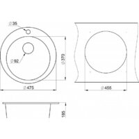 Кухонная мойка Granula GR-4801 (пирит) - Превью изображения №3 — Интернет-магазин ПроЗаказ