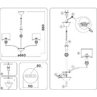 Подвесная люстра Ambrella light LH71121/5 SN/WH (никель/белый) - Превью изображения №10 — Интернет-магазин ПроЗаказ