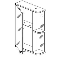 СанитаМебель Шкаф с зеркалом Камелия-09.45 (левый, белый) - Превью изображения №2 — Интернет-магазин ПроЗаказ
