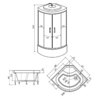 Душевая кабина Erlit ER3508TP-C4-RUS 80x80 - Превью изображения №2 — Интернет-магазин ПроЗаказ