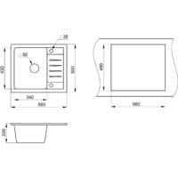Кухонная мойка Granula ST-5803 (черный) - Превью изображения №3 — Интернет-магазин ПроЗаказ