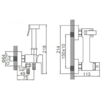 Гигиенический душ Ledeme L5398A-7 (сатин) - Превью изображения №2 — Интернет-магазин ПроЗаказ