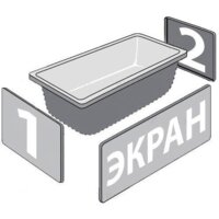 Ванна Triton Дина 170х75 (с ножками и экраном) - Превью изображения №2 — Интернет-магазин ПроЗаказ