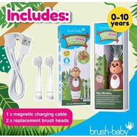 Электрическая зубная щетка Brush-Baby WildOnes Monkey - Превью изображения №4 — Интернет-магазин ПроЗаказ