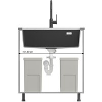 Кухонная мойка Quadron HQD7644U7_PVDG1_U - Превью изображения №5 — Интернет-магазин ПроЗаказ