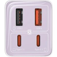 Сетевое зарядное Baseus GaN6 Pro Fast Charger 2C+2U 65W P10162701533-00 (фиолетовый) - Превью изображения №2 — Интернет-магазин ПроЗаказ