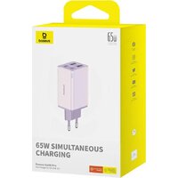 Сетевое зарядное Baseus GaN6 Pro Fast Charger 2C+2U 65W P10162701533-00 (фиолетовый) - Превью изображения №9 — Интернет-магазин ПроЗаказ