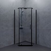 Душевой уголок Triton Дека-Блэк 90x90 (черный, без поддона) - Превью изображения №2 — Интернет-магазин ПроЗаказ