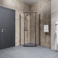 Душевой уголок Triton Дека-Блэк 90x90 (черный, без поддона) - Превью изображения №4 — Интернет-магазин ПроЗаказ