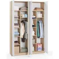 Шкаф распашной Soma Lord Lite 4-х створчатый 160x240 (дуб сонома/белый) - Превью изображения №2 — Интернет-магазин ПроЗаказ