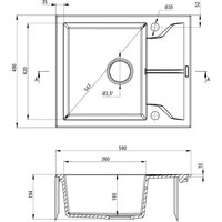 Кухонная мойка Deante Andante ZQN T11A (металлический антрацит) - Превью изображения №2 — Интернет-магазин ПроЗаказ