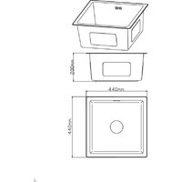 Кухонная мойка Diadonna DS4444B - Превью изображения №2 — Интернет-магазин ПроЗаказ