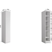 Шкаф-пенал ДСВ Мори МШ 400.1 (графит) - Превью изображения №2 — Интернет-магазин ПроЗаказ