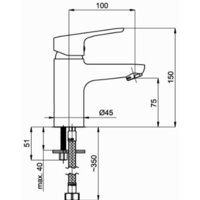 Смеситель Rubineta UNO-18 (BK2) - Превью изображения №3 — Интернет-магазин ПроЗаказ