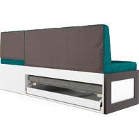 Угловой диван Мебель-АРС Нотис 191х82х116 см M11-27-2 (бархат сине-зеленый Star Velvet 43 Black Green) - Превью изображения №6 — Интернет-магазин ПроЗаказ