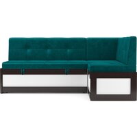 Угловой диван Мебель-АРС Нотис 191х82х116 см M11-27-2 (бархат сине-зеленый Star Velvet 43 Black Green) - Превью изображения №2 — Интернет-магазин ПроЗаказ